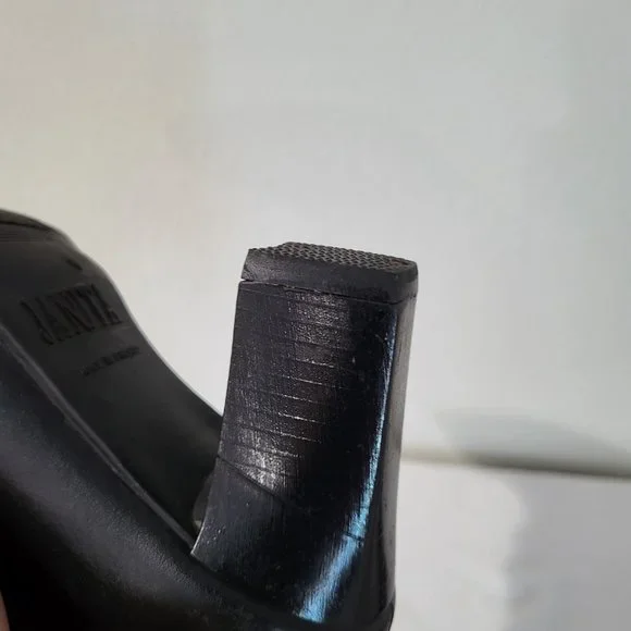 Janita Calf High Heeled Boots 22890, Black SZ 37 - Picture 12 of 15